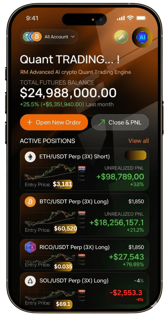 Ricomatrix mobile trading app preview